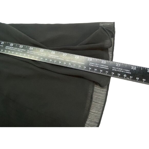 ABERCROMBIE FITCH Women Chiffon Overlay Mini Halter Dress Size M Black Chic 4-22 - Picture 10 of 13